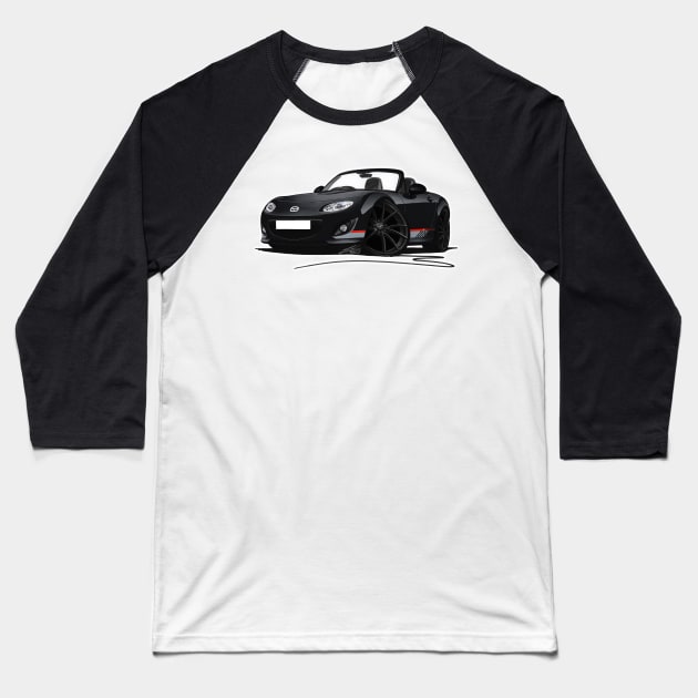 Mazda MX5 (Mk3)(Facelift) Kuro Edition - Black Baseball T-Shirt by y30man5